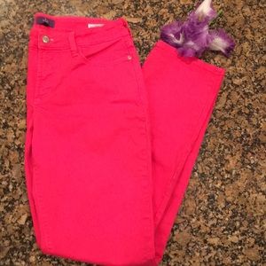 NYDJ skinny jeans, size 8, red/pink